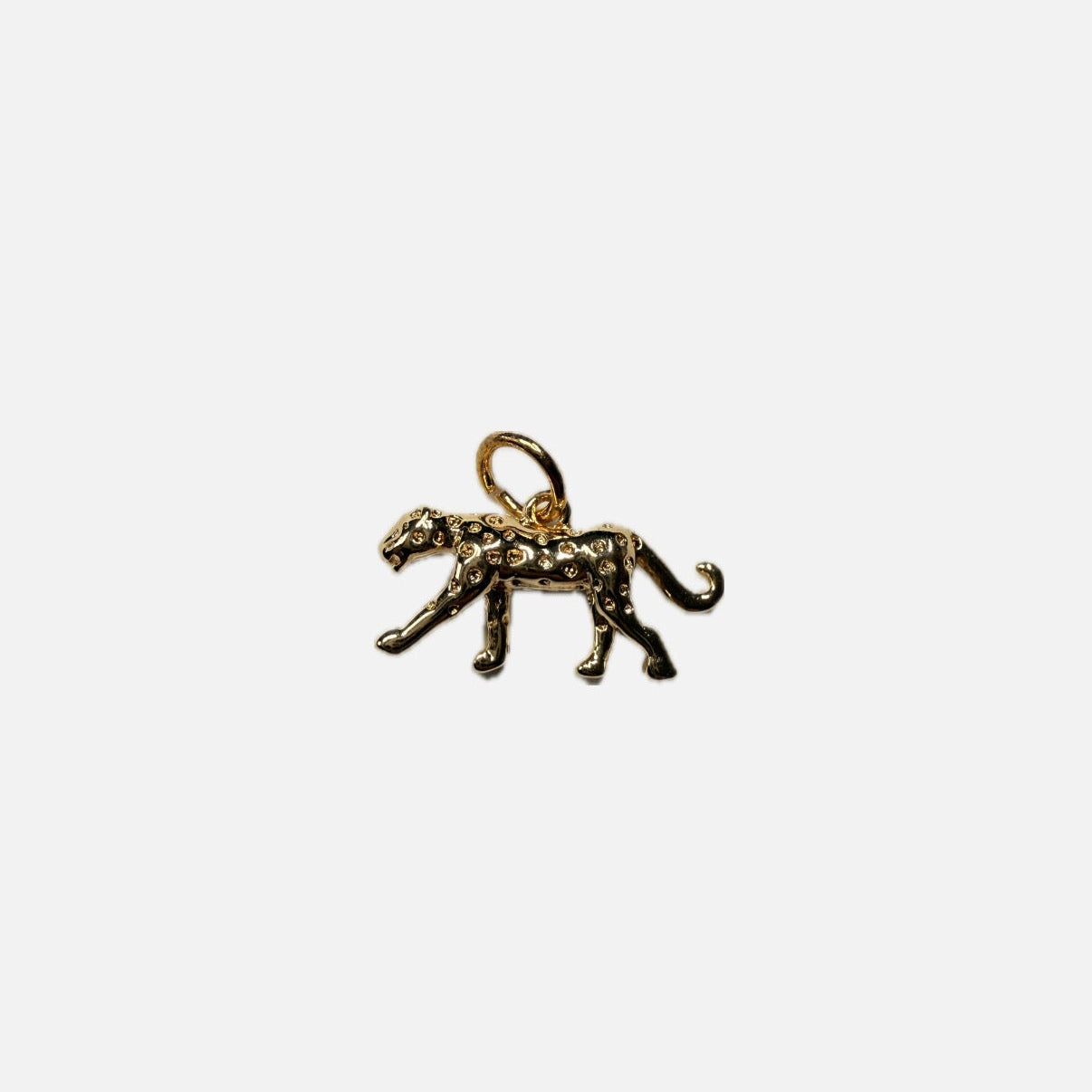 Gold cheetah on a white background