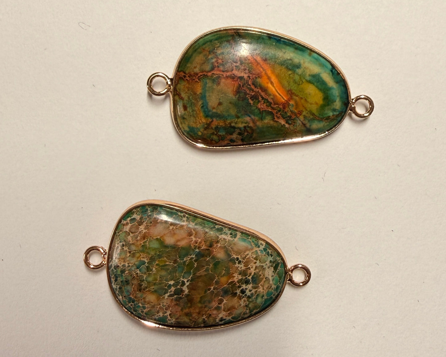 Colorful Stone Connector Charm