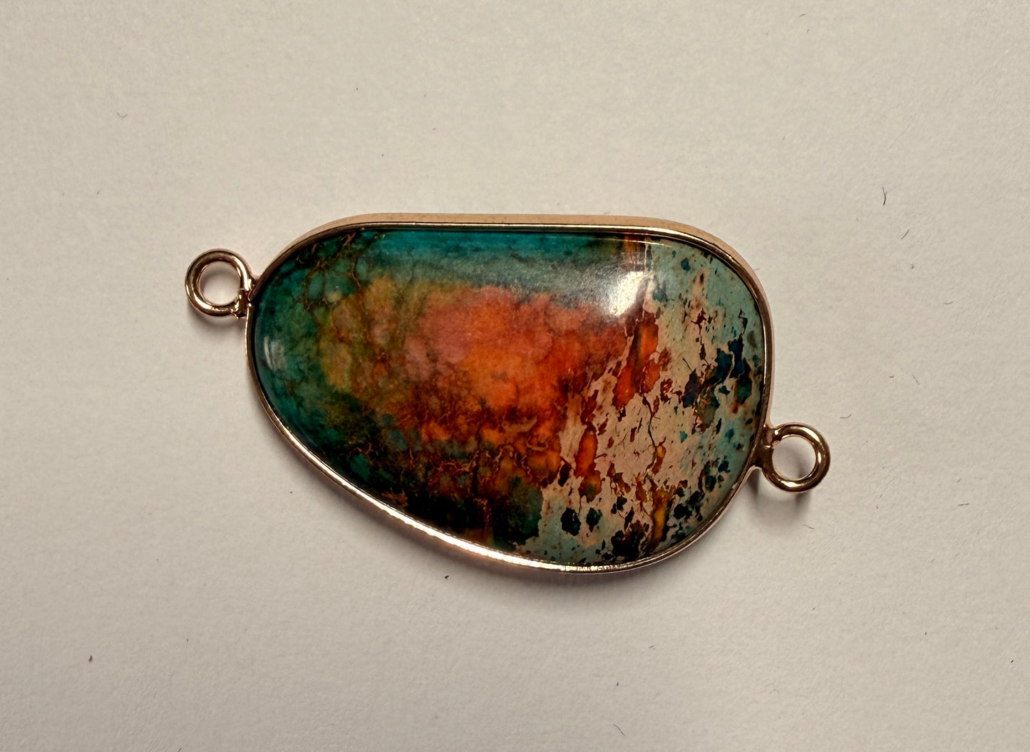 Colorful Stone Connector Charm