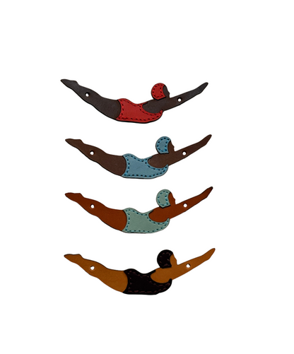 Bathing Lady Leather Charm - PRE-ORDER