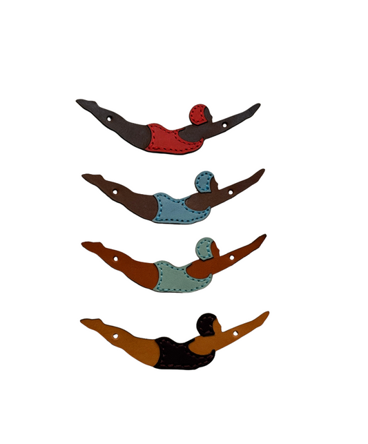 Bathing Lady Leather Charm