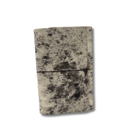 A5 Cowhide Trifold - Black
